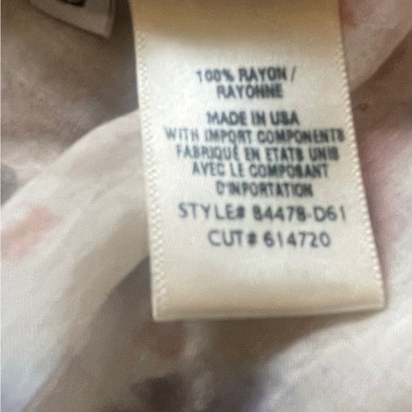 Beautiful Bella Dahl Button Down Blouse Top Size Large Spring 100% Rayon Femine - Picture 3 of 6